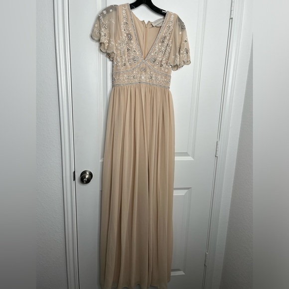 NWOT Anthropologie BHLDN Fresna Dress Embellished Maxi Size 0 - Picture 2 of 13